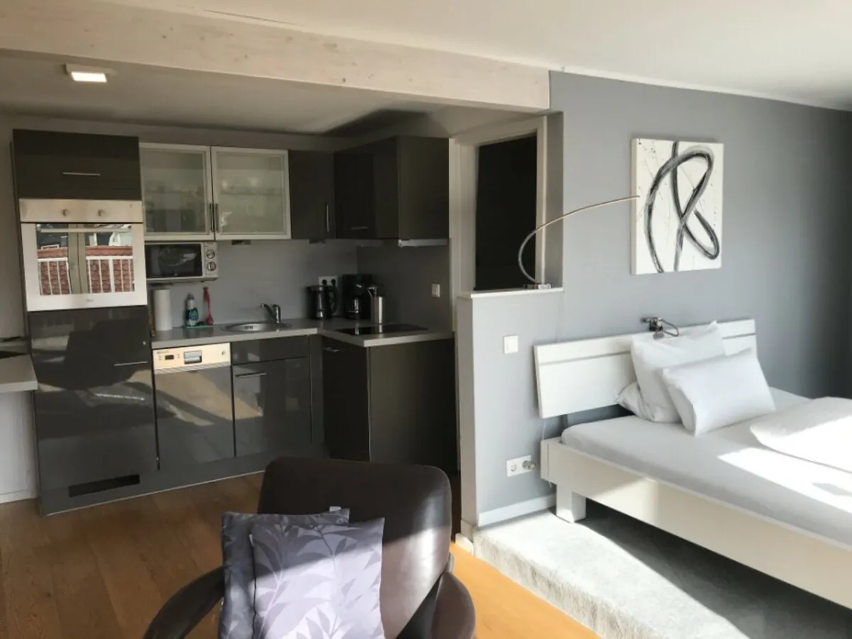 Penthouse – Küche und Wohnbereich